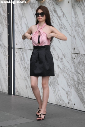 街拍作品 温婉蓝色吊带长裙[143P3.69G]