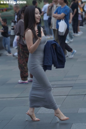 街拍作品 气质灰色长裙[125P1.49G]