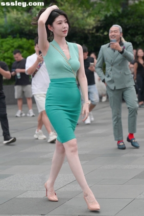 街拍作品 白嫩绿色包臀裙[272P6.60G]