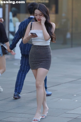 街拍作品 灰色修身裙[112P+2V1.70G]