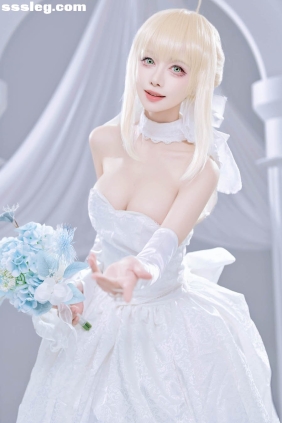 Shika小鹿鹿 FGO Saber花嫁[22P284M]