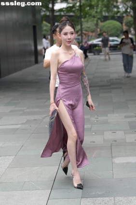 街拍作品 淡雅紫色长裙[87P1.91G]