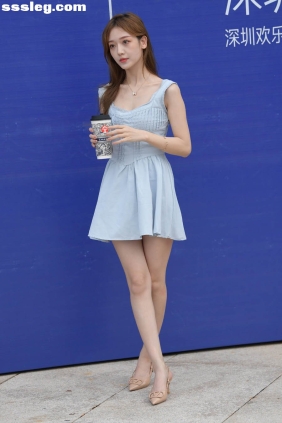 街拍作品 蓝色裙装女子[49P1.15G]