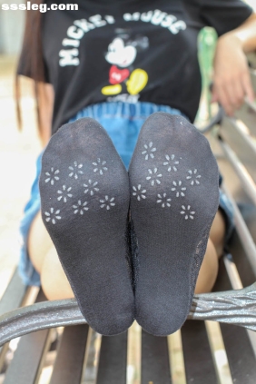 ecolog极品 No.006 大一萌妹船型黑袜[88P658M]