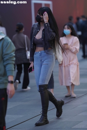 街拍作品 长靴牛仔[33P526M]