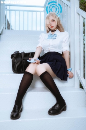 二佐Nisa 蔚蓝档案 一之濑明日奈 JK制服[23P264M]