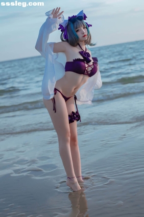 二佐Nisa 碧蓝航线 柴郡泳装[30P291M]