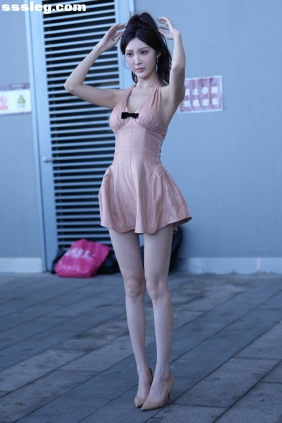 街拍作品 粉色吊带裙[176P3.12G]