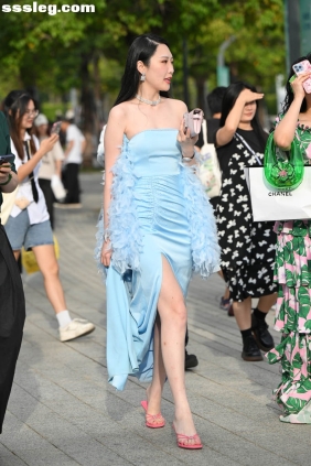 街拍作品 浅蓝色抹胸裙[58P0.99G]