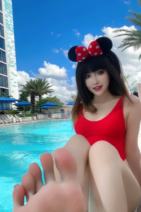 MisswarmJ Disney Red Bikini 18 [19P+3V133M]
