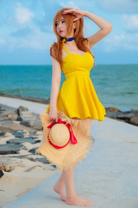 Potato Godzilla Asuka Yellow Dress[27P369M]